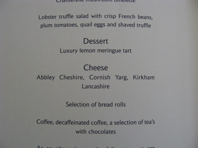 A lovely little selection of cheese while flying.