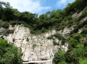 Daylight after exiting the caves