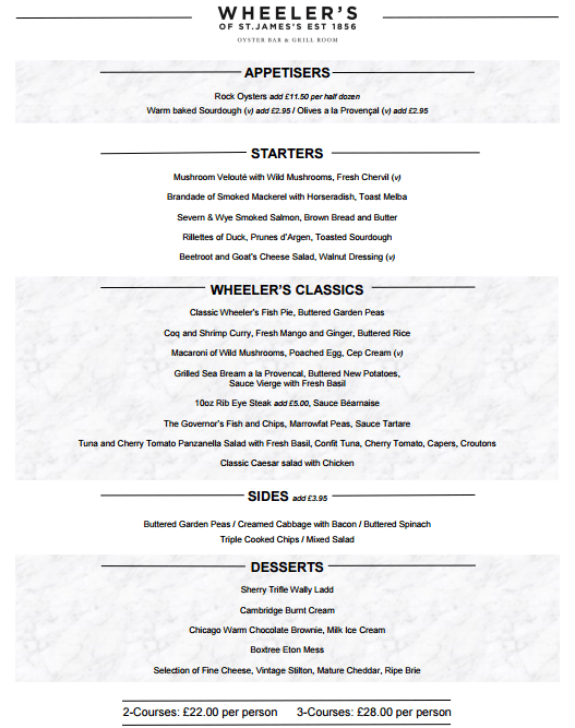MPW Menu